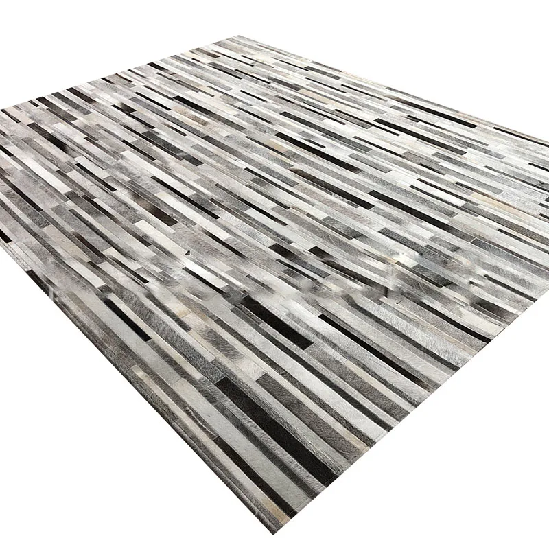 Home Textiles Importers In Usa - 2026 Imported Natural Cowhide Patchwork Gray