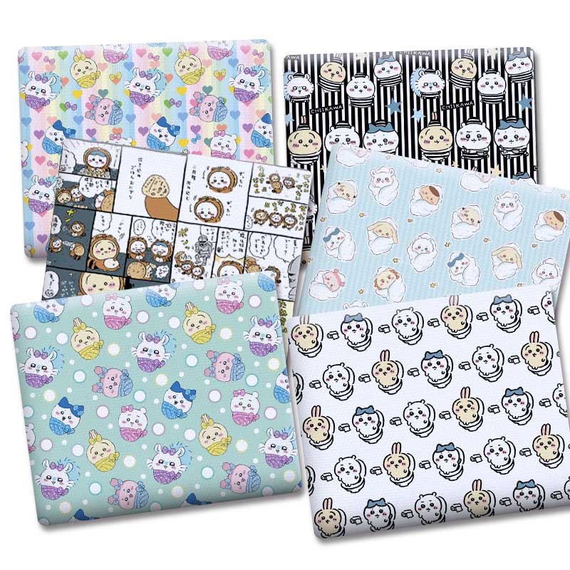Home Textiles Curtains - Cartoon fabric 140x50CM cotton fabric Patchwork