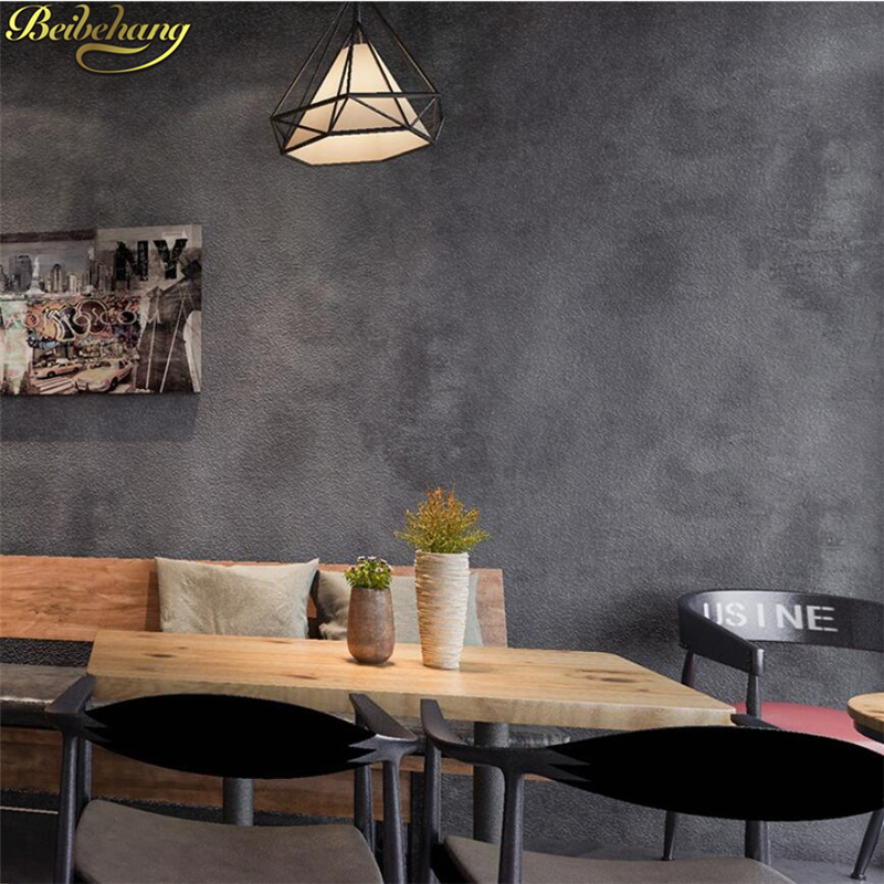 Home Textiles Industry - Retro cement gray wallpapers pure pigment