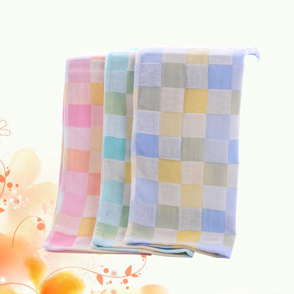 Home Textiles In Pakistan - 3Pcs Gauze Towels Double Layer Cotton