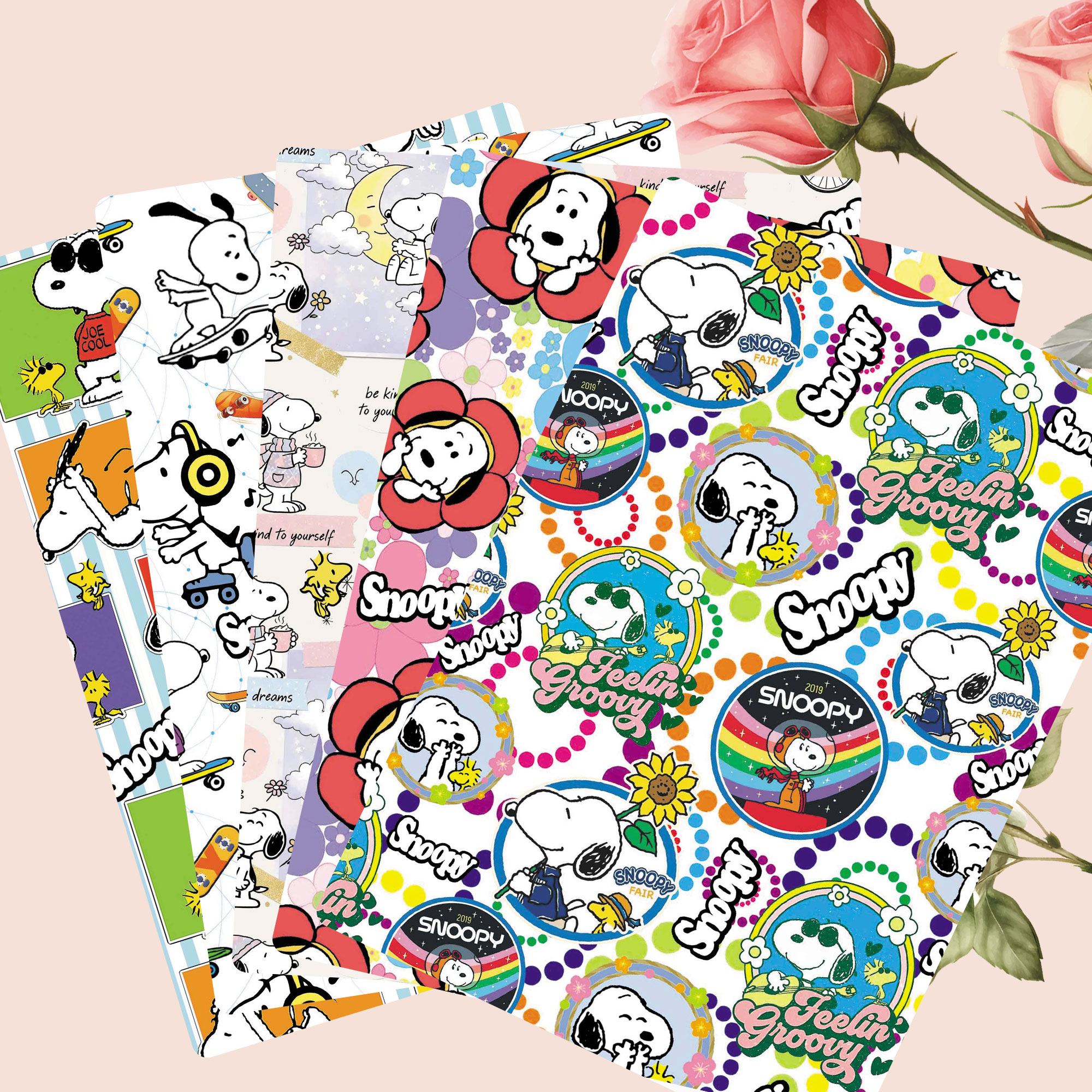 Home Textiles Curtains - TAKARA TOMY Snoopy fabric140x50CM Cartoon printed
