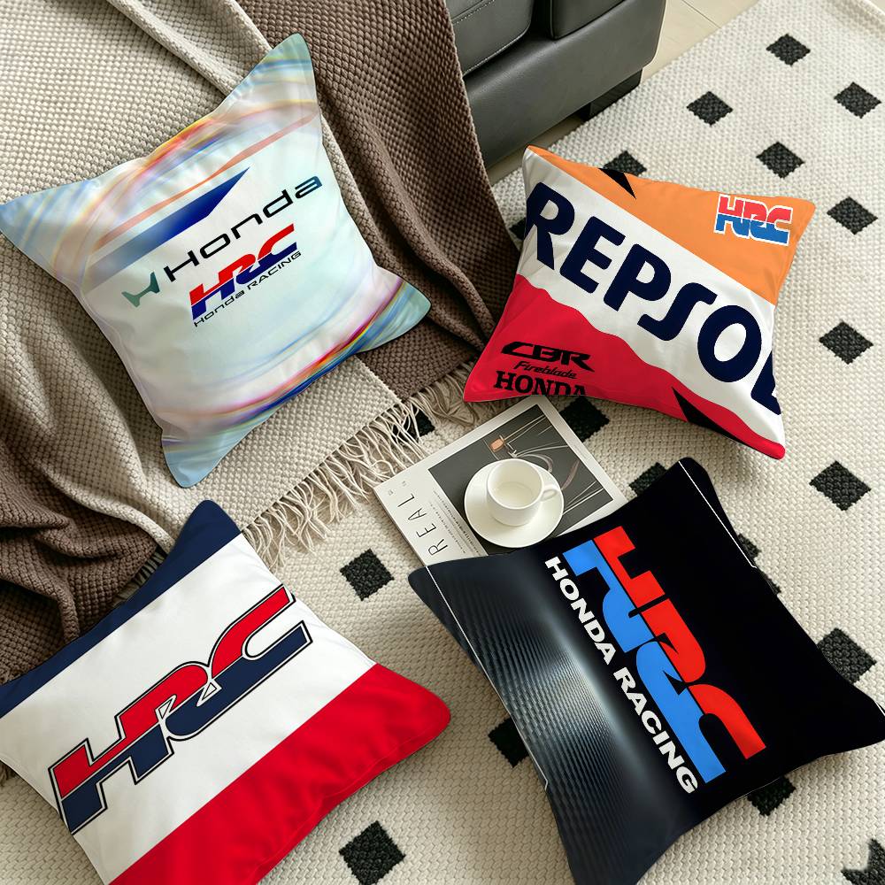 Home Textiles Logo - 3D HRC HONDA motorcycle logo Cushion
