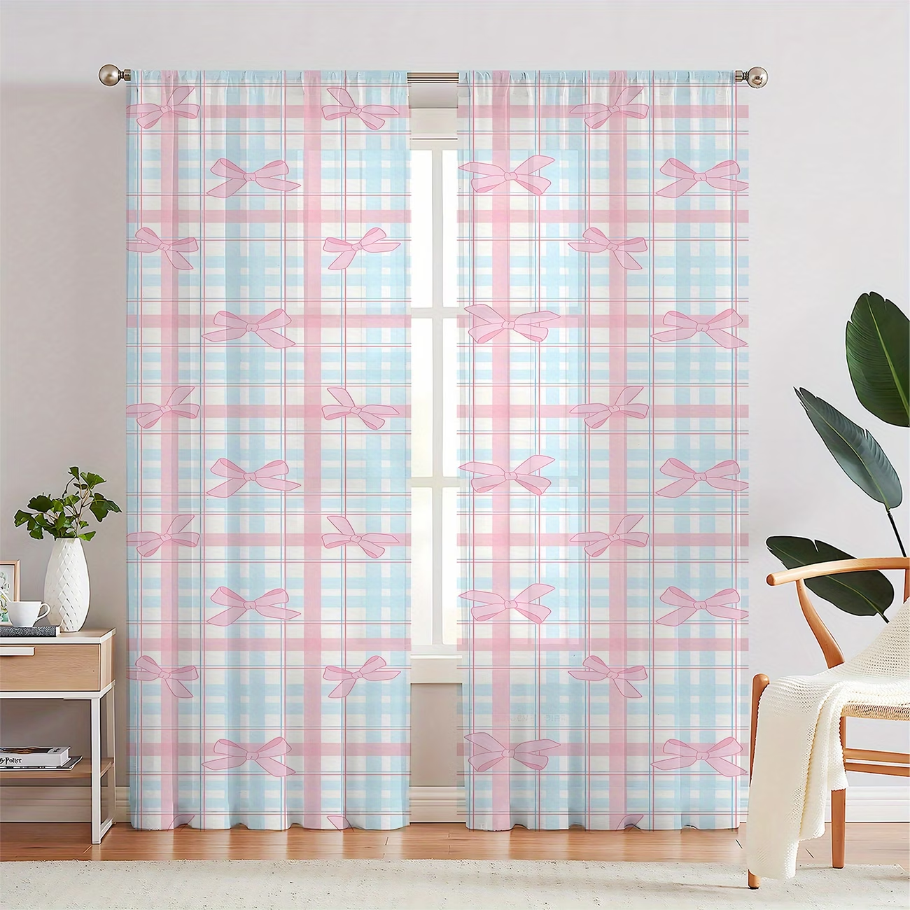 2PCS Digital Printing Sheer Cu - Home Textiles Curtains 评论和价格