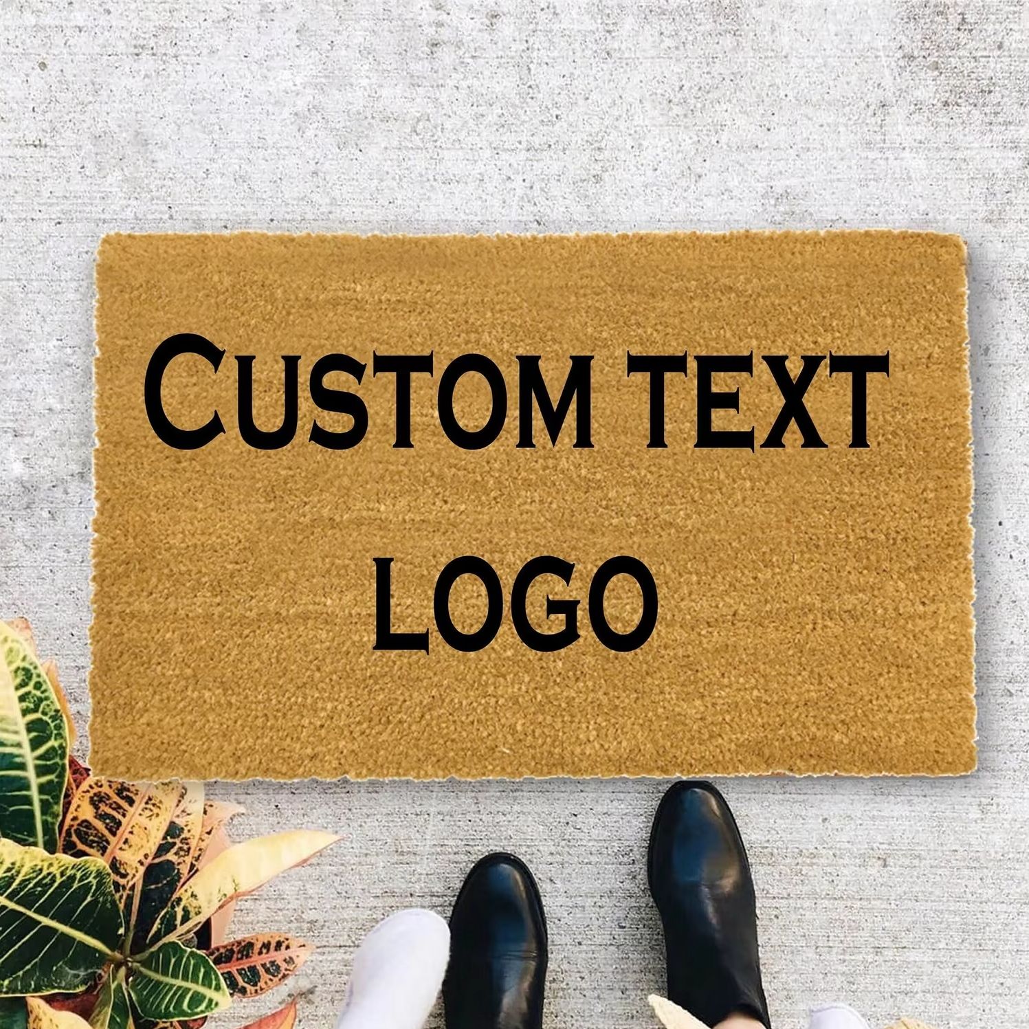 Custom Text Logo Doormat Fashi - Home Textiles Logo 评论和价格