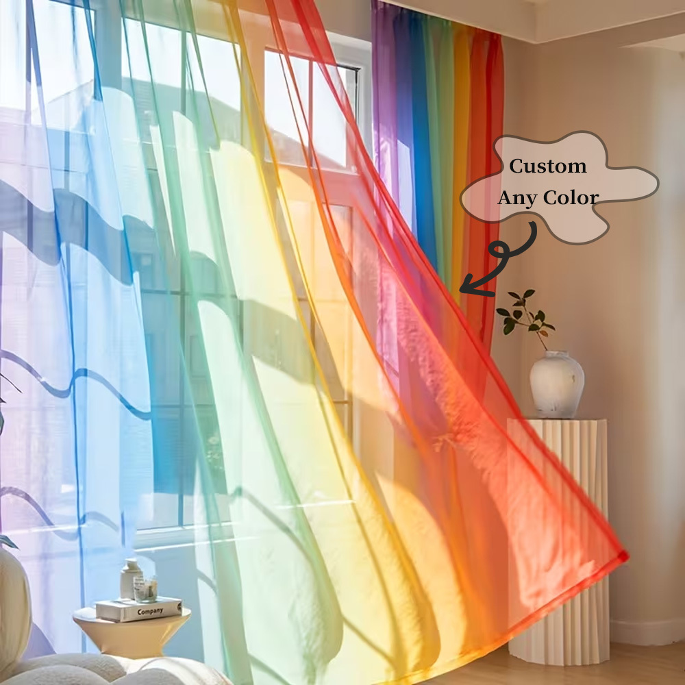 Custom 2D Flat 2pcs Sheer Curt - Home Textiles Curtains 评论和价格