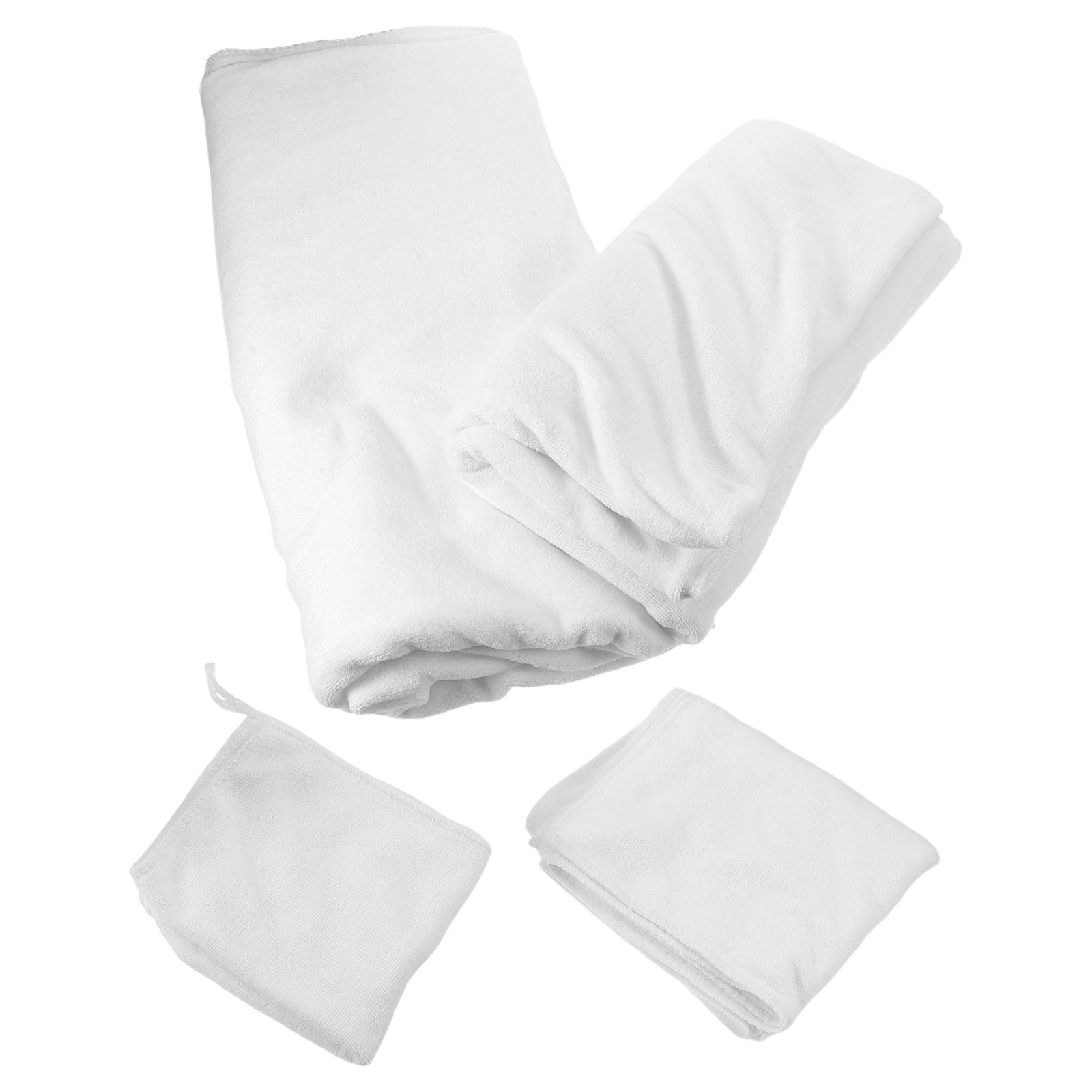 4Pcs Cotton Bath Towel Set Whi - Home Textiles In Pakistan 评论和价格