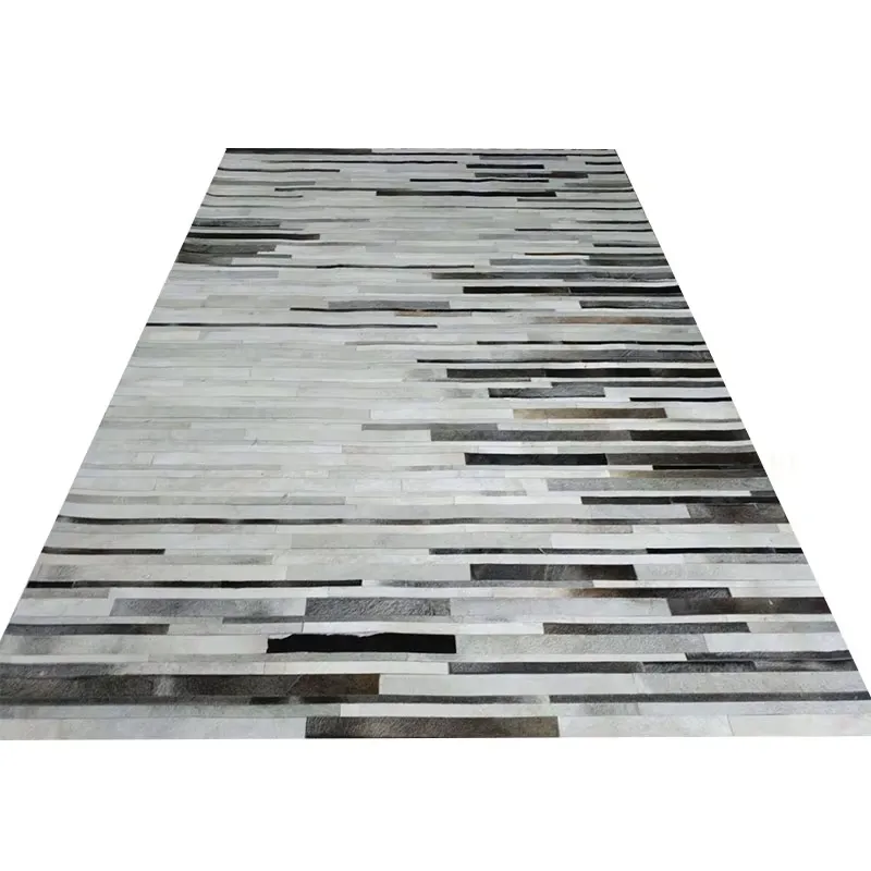 Imported Gray Striped Cowhide  - Home Textiles Importers In Usa 评论和价格