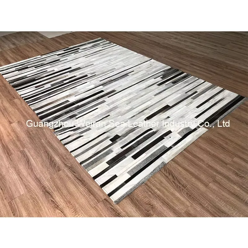 Imported Gray Striped Cowhide  - Home Textiles Importers In Usa 评论和价格