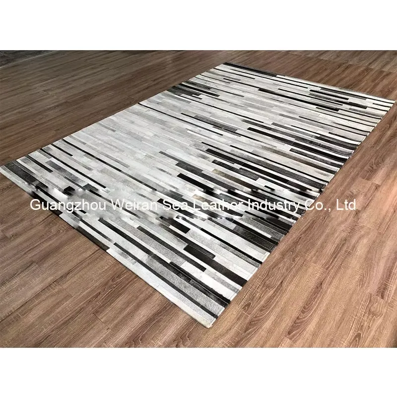 Imported Gray Striped Cowhide  - Home Textiles Importers In Usa 评论和价格