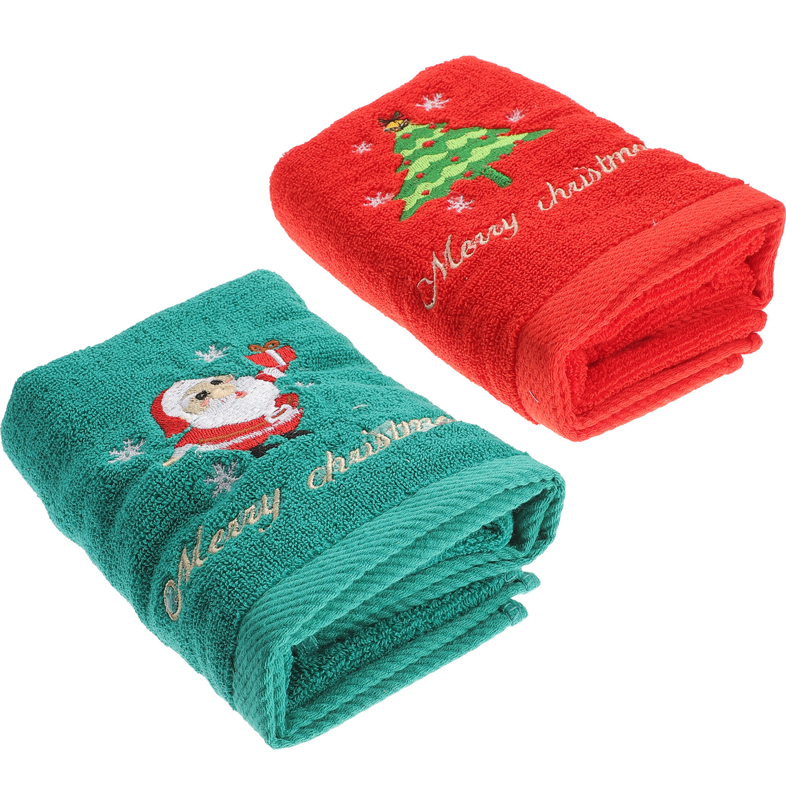 2Pcs Christmas Cotton Towels E - Home Textiles In Pakistan 评论和价格