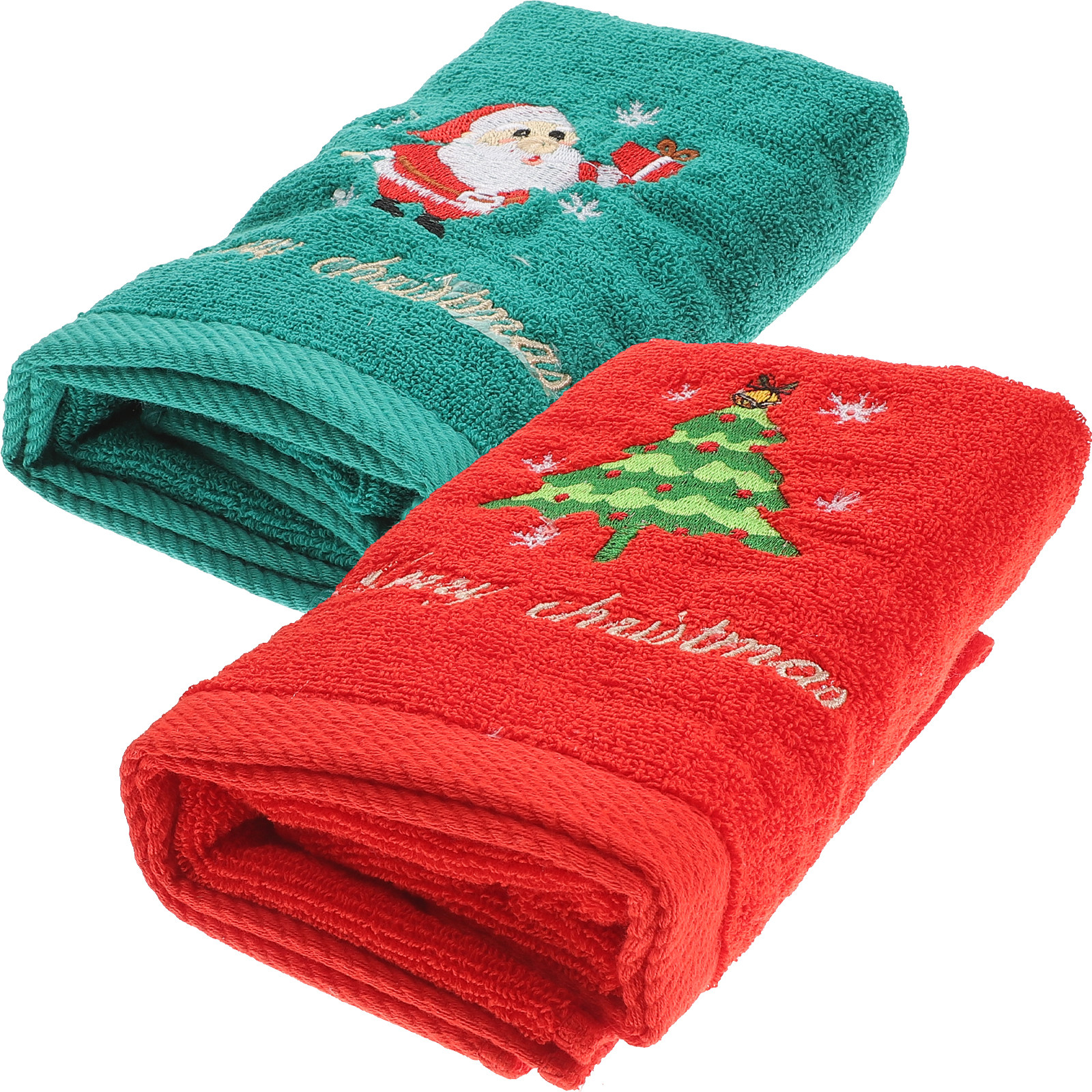 2Pcs Christmas Cotton Towels E - Home Textiles In Pakistan 评论和价格