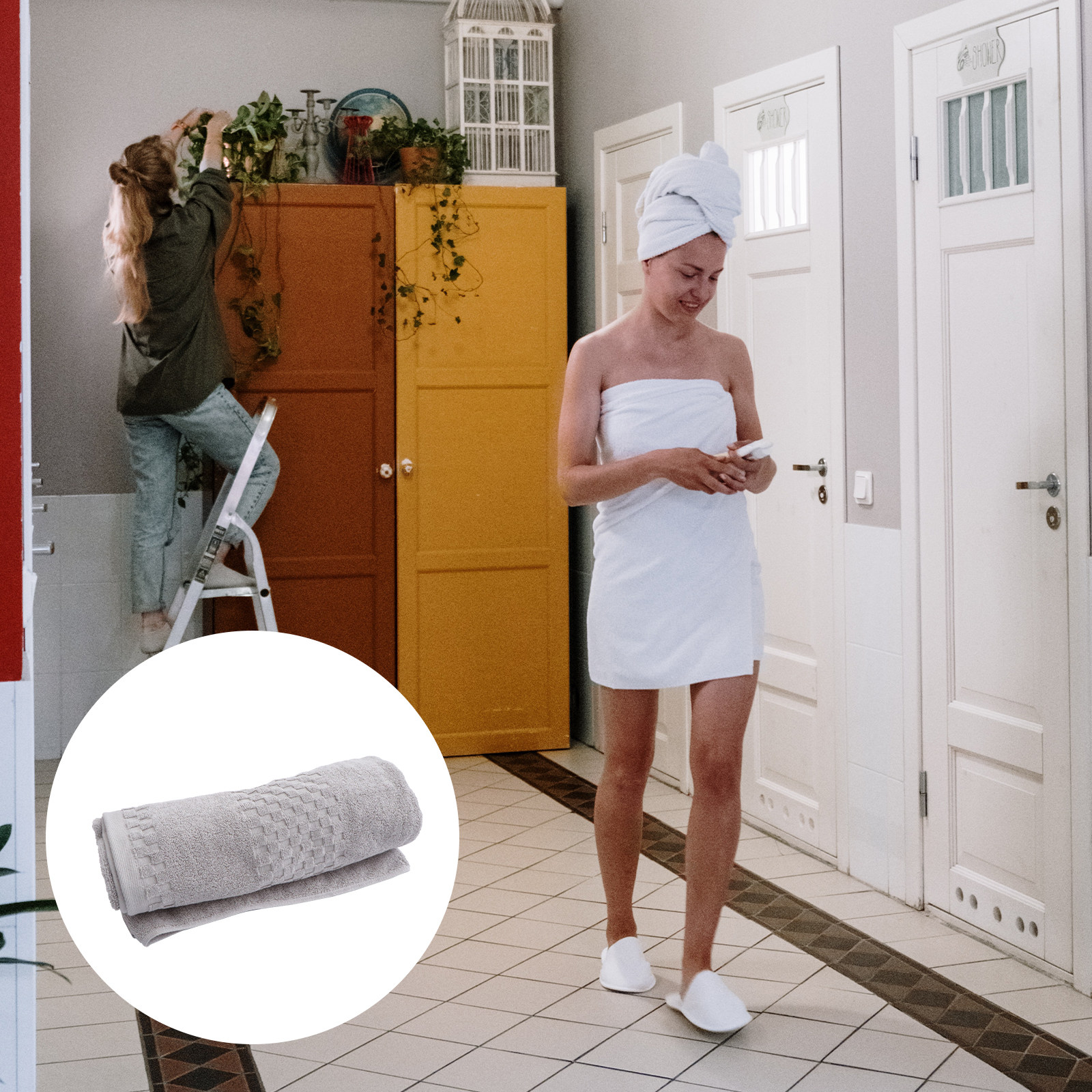 1Pcs Pure Cotton Thick Bath To - Home Textiles In Pakistan 评论和价格