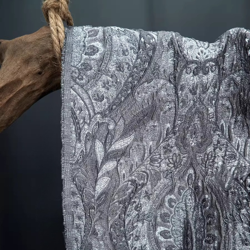 Gray Court Style Shiny Jacquar - Home Textiles Curtains 评论和价格