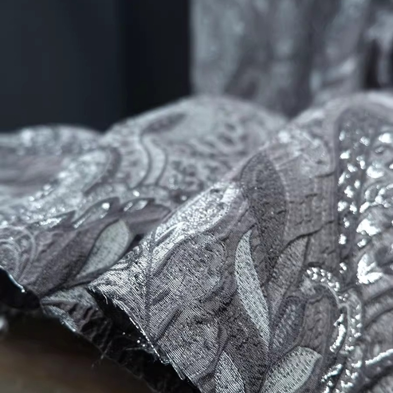 Gray Court Style Shiny Jacquar - Home Textiles Curtains 评论和价格