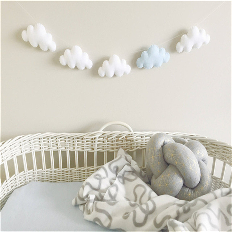 Nordic Felt Cloud Garlands Str - Home Textiles Curtains 评论和价格