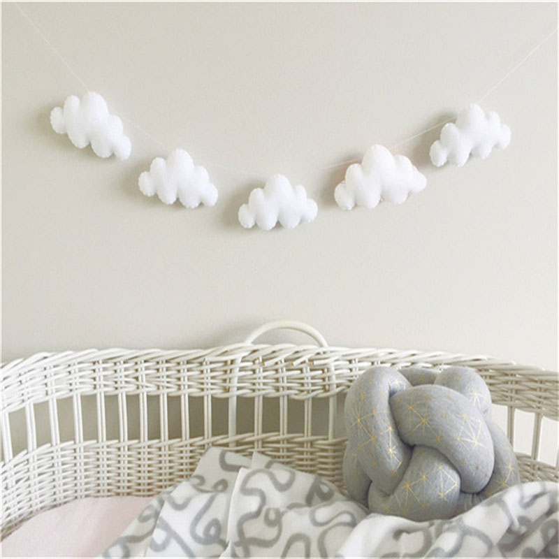 Nordic Felt Cloud Garlands Str - Home Textiles Curtains 评论和价格